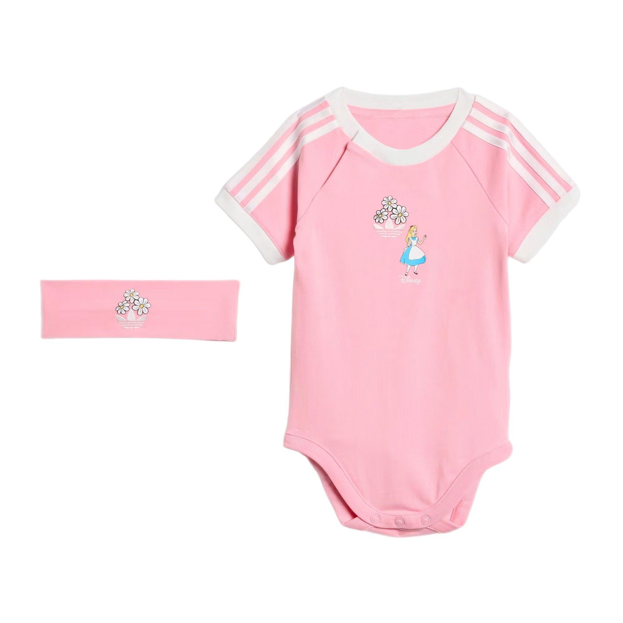adidas Originals Infant Girls' Bodysuit and Headband Gift Set - Light Pink 